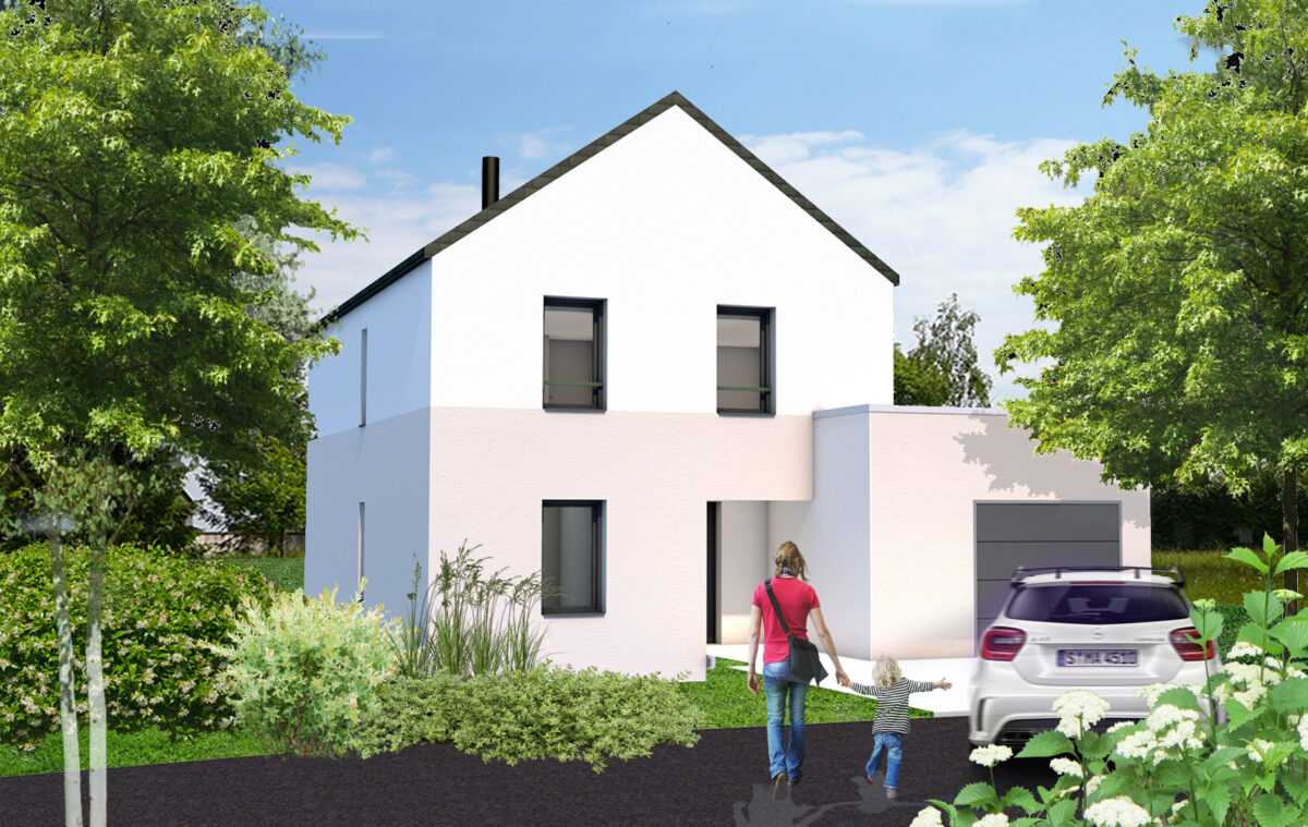 Maison neuve de 4 chambres + bureau + garage, située à Chantepie (35) à côté de Rennes - Bretagne Habitation Construction